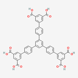 Chemical structure of 5''-(3',5'-dicarboxy-[1,1'-biphenyl]-4-yl)-[1,1':4',1'':3'',1''':4''',1''''-quinquephenyl]-3,3'''',5,5''''-tetracarboxylic acid