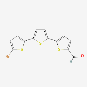 Chemical structure of 5''-Bromo-[2,2':5',2''-terthiophene]-5-carbaldehyde