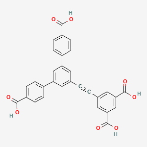Chemical structure of 5'-((3,5-Dicarboxyphenyl)ethynyl)-[1,1':3',1''-terphenyl]-4,4''-dicarboxylic acid