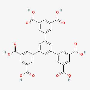Chemical structure of 5'-(3,5-Dicarboxyphenyl)-[1,1':3',1''-terphenyl]-3,3'',5,5''-tetracarboxylic acid
