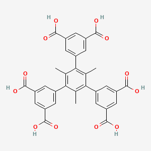 Chemical structure of 5'-(3,5-Dicarboxyphenyl)-2',4',6'-trimethyl-[1,1':3',1''-terphenyl]-3,3'',5,5''-tetracarboxylic acid