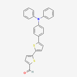 Chemical structure of 5'-(4-(Diphenylamino)phenyl)-[2,2'-bithiophene]-5-carbaldehyde