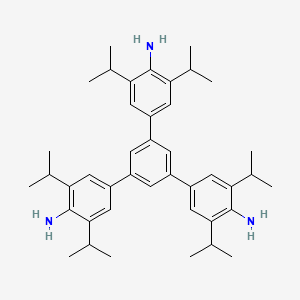 Chemical structure of 5'-(4-Amino-3,5-diisopropylphenyl)-3,3'',5,5''-tetraisopropyl-[1,1':3',1''-terphenyl]-4,4''-diamine