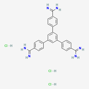 Chemical structure of 5'-(4-Carbamimidoylphenyl)-[1,1':3',1''-terphenyl]-4,4''-bis(carboximidamide)hydrochloride