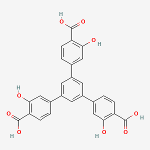 Chemical structure of 5'-(4-Carboxy-3-hydroxyphenyl)-3,3''-dihydroxy-[1,1':3',1''-terphenyl]-4,4''-dicarboxylicacid