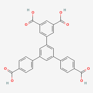 Chemical structure of 5'-(4-Carboxyphenyl)-[1,1':3',1''-terphenyl]-3,4'',5-tricarboxylic acid