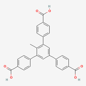 Chemical structure of 5'-(4-Carboxyphenyl)-2'-methyl[1,1':3',1''-terphenyl]-4,4''-dicarboxylicacid