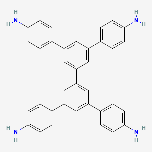 Chemical structure of 5',5''-Bis(4-aminophenyl)-[1,1':3',1'':3'',1'''-quaterphenyl]-4,4'''-diamine