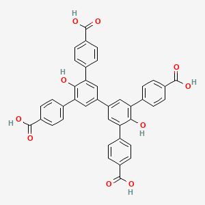 Chemical structure of 5',5''-Bis(4-carboxyphenyl)-4'',6'-dihydroxy-[1,1':3',1'':3'',1'''-quaterphenyl]-4,4'''-dicarboxylicacid