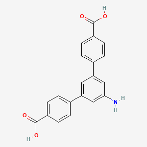 Chemical structure of 5'-Amino-[1,1':3',1''-terphenyl]-4,4''-dicarboxylic acid