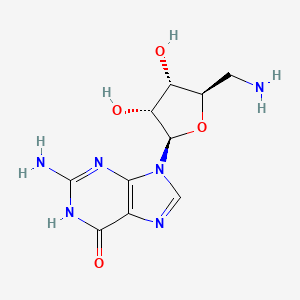 Chemical structure of 5'-Amino-5'-deoxyguanosine
