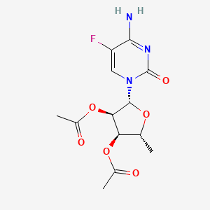 Chemical structure of 5'-Deoxy-2',3'-di-O-acetyl-5-fluorocytidine
