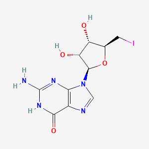 Chemical structure of 5'-Deoxy-5'-iodoguanosine