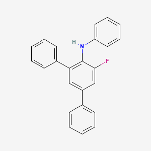 Chemical structure of 5'-Fluoro-N-phenyl-[1,1':3',1''-terphenyl]-4'-amine