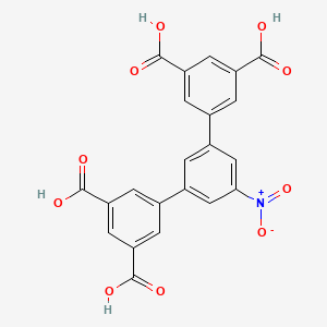 Chemical structure of 5'-Nitro-[1,1':3',1''-terphenyl]-3,3'',5,5''-tetracarboxylic acid