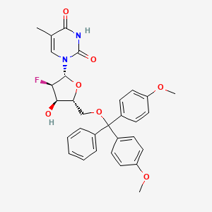 Chemical structure of 2'-Deoxy-5'-o-dmt-2'-fluoro-5-methyluridine