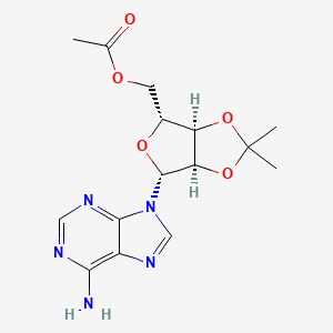 Chemical structure of 5'-O-Acetyl-2',3'-O-isopropylideneadenosine
