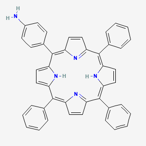 Chemical structure of 5-(4-Aminophenyl)-10,15,20-triphenylporphyrin
