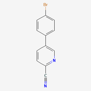 Chemical structure of 5-(4-Bromophenyl)picolinonitrile