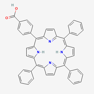 Chemical structure of 5-(4-Carboxyphenyl)-10,15,20-triphenylporphyrin