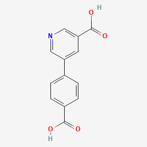 Chemical structure of 5-(4-Carboxyphenyl)nicotinic acid