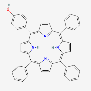 Chemical structure of 4-(10,15,20-Triphenylporphyrin-5-yl)phenol