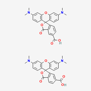 Chemical structure of 5(6)?-?TAMRA