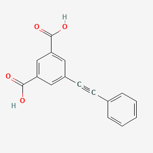 Chemical structure of 5-(Phenylethynyl)isophthalic acid