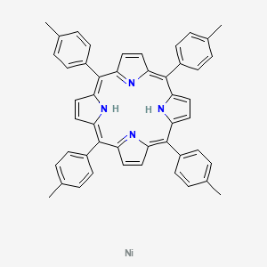 Chemical structure of 5,?10,?15,?20-?Tetra(4-?methylphenyl)?-?21H,?23H-?porphine nickel