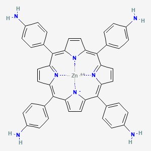 Chemical structure of [Tetrakis(p-aminophenyl)porphyrinato(2-)]zinc