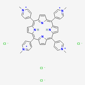 Chemical structure of 5,?10,?15,?20-?Tetrakis(n-?methyl-?4-?pyridyl)?-?21,?23h-?porphyrin tetrachloride