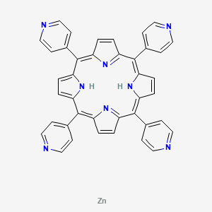 Chemical structure of 5,10,15,20-Tetra (4-pyridyl)-21H, 23H-porphyrin zinc