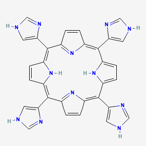 Chemical structure of 5,10,15,20-Tetra(1H-imidazol-4-yl)porphyrin