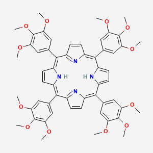Chemical structure of 5,10,15,20-Tetra(3,4,5-trimethoxyphenyl)porphyrin