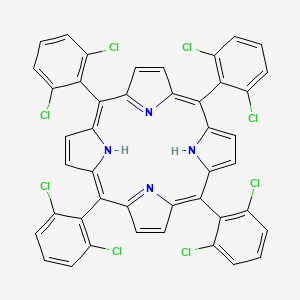 Chemical structure of 5,10,15,20-Tetrakis(2,6-dichlorophenyl)porphine