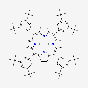 Chemical structure of 5,10,15,20-Tetrakis(3,5-ditert-butylphenyl)-21,22-dihydroporphyrin