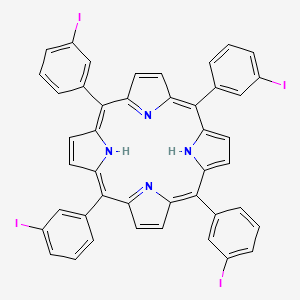 Chemical structure of 5,10,15,20-Tetrakis(3-iodophenyl)porphyrin