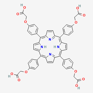 Chemical structure of 5,10,15,20-Tetrakis(4-carboxymethyloxyphenyl)porphyrin