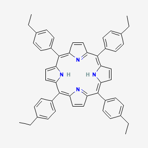 Chemical structure of 5,10,15,20-Tetrakis(4-ethylphenyl)porphyrin