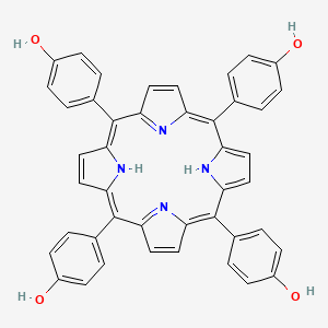 Chemical structure of 5,10,15,20-Tetrakis(4-hydroxyphenyl)porphyrin