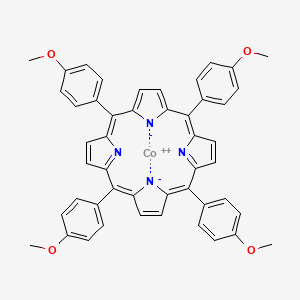 Chemical structure of [5,10,15,20-Tetrakis(4-methoxyphenyl)porphyrinato]cobalt(II)