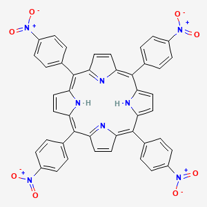 Chemical structure of 5,10,15,20-Tetrakis(4-nitrophenyl)porphyrin
