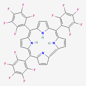 Chemical structure of 5,10,15-Tri(pentafluorophenyl)corrole