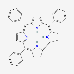 Chemical structure of 5,10,15-triphenylcorrole