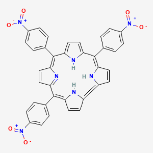 Chemical structure of 5,10,15-tris(4-nitrophenyl)corrole