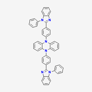 Chemical structure of 5,10-Bis(4-(1-phenyl-1H-benzo[d]imidazol-2-yl)phenyl)-5,10-dihydrophenazine