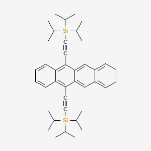 Chemical structure of 5,12-Bis((triisopropylsilyl)ethynyl)tetracene