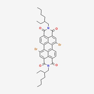 Chemical structure of 5,12-Dibromo-2,9-bis(2-ethylhexyl)anthra[2,1,9-def:6,5,10-d'e'f']diisoquinoline-1,3,8,10(2H,9H)-tetraone