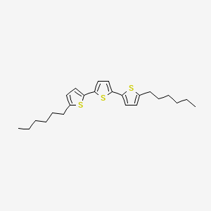 Chemical structure of 5,5''-Dihexyl-2,2':5',2''-terthiophene