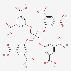 Chemical structure of 5,5'-((2,2-Bis((3,5-dicarboxyphenoxy)methyl)propane-1,3-diyl)bis(oxy))diisophthalic acid